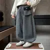 Pantalones de cuadros estilo linterna para niño, primavera y otoño, estilo coreano, pantalones deportivos holgados y elegantes para niños, pantalones de moda para niños pequeños