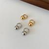Estilo Francés ins Sentido del Diseño Aretes de Bola Plateada para Mujer con Aguja de Plata 925 Modernos Simples Aretes Colgantes de Bola Bola Bola