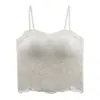 Linda Alça nas Costas Renda Puro Desejo Camisola Longa com Bojos Integrados Camada Base para Usar por Dentro/Fora Top Sutiã