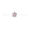 Aretes de Titanio Genuino F136 en Forma de Flor con Circonita, Aretes de Hueso de Oreja de Titanio G23 con Flor de Cinco Pétalos y Circonita, Joyería para Piercings Corporales