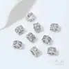 Cuentas Espaciadoras de Zirconia con Forma de Copo de Nieve y Cuentas de Barril con Recubrimiento de Platino de Cobre de Larga Conservación de Color Colgante Passepartout Accesorios de Joyería para Bricolaje