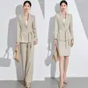 Ai Shangchen Ropa de Trabajo Profesional para Mujeres Viajeras Traje de Temperamento Traje Falda Vestido de Fiesta Estilo Diosa de Gama Alta