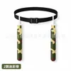 Dos o tres banderas disponibles, cinturón de flag football estilo americano, esquema de colores de camuflaje, resistente al desgarro, cinturón de banderas ajustable