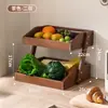 Estante de Almacenamiento de Verduras para Encimera de Cocina, Cesta de Verduras de Mesa, Estante de Verduras para Estufa, Cesta de Almacenamiento de Frutas y Verduras de Múltiples Capas