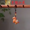 Pingente Chaveiro Cavalo Pintado, Ornamento Pendurado Carruagem de Cavalo Esculpida em Sândalo Yiming Xianyuan, Pingente de Bolsa, Corrente para Celular Presente