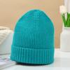 Sombrero de punto de color sólido de otoño e invierno para hombre y mujer, mismo estilo de moda, simple, multicolor, con vuelta, para el frío, sombrero para estudiantes, para parejas, tipo melón