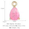 Chapado en Cobre Oro Real Piedra de Color Agrietada Corazón Gota de Agua Colgante Color Macarrón DIY Pulsera Collar Adorno Colgante Accesorios