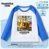 Camiseta de manga longa Minecraft para crianças, leve, para adolescentes e meninos, base de algodão puro para outono