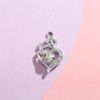 Pingente Coração de Rosa Simples Pingente de Liga Eletrogalvanizado Cravejado de Diamantes Acessórios de Joalheria Acessórios DIY Pulseira Materiais para Roupas
