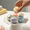 Vela Aromática em Formato de Macaron Bolo Artificial de Casamento Lembrança Fragrância Presente Criativo Adereços de Decoração para Fotos