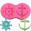 Âncora Leme Silicone Flip Doce Comida Padrão Silicone Forma de Bolo DIY Ferramentas Decorativas para Assar Forma de Bolo
