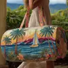 2026 Nueva Serie Transfronteriza de Árbol de Coco Hawaiano Bolso de Viaje Acolchado Portátil de Corta Distancia Bolso Multifuncional para Deportes y Fitness