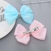Pinza para el pelo de lazo grande hecho a mano para niñas, estilo princesa coreano, elegante y dulce, tocado para niños, accesorios para el cabello rosa y azul