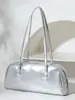 Bolsa de Ombro Unicolor Versátil e Simples para Mulheres, Versão Coreana 2025, Etiqueta Transfronteiriça