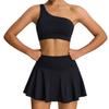 Traje de falda de tenis nuevo europeo y americano para mujer, bádminton, correr, yoga, traje de falda, falda deportiva de fitness antirroce
