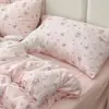 Funda de almohada de hilo de doble capa de algodón un par de gasa de algodón floral pequeño caricatura para niños amigable con la piel transpirable funda de almohada 48*74