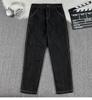 Otoño 2025 Nuevos Jeans Negros para Hombre, Marca Trendy de Pierna Recta Holgada, Pantalones Casuales Harem Recortados Talla Extra, Pantalones Largos