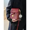 Bolso Casual de Teléfono Móvil de Moda para Mujer 2026 Otoño Nuevo Retro Versátil Texturizado Hombro Cruzado Pequeño Cuadrado