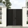Puerta de Patio de Hierro Forjado, Puerta Doble de Aleación de Aluminio para Villa, Puerta Eléctrica de Acero Inoxidable y Aluminio para Exteriores, Puerta de Patio Rural