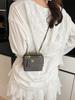 Bolso de Mano Cuadrado Pequeño Retro Vintage 2025 Nuevo Transfronterizo Estilo Chanel Cadena de Diamantes Hombro Versátil Bandolera