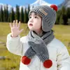 Gorro de Protección para Orejas de Bebé Invierno Estilo Coreano Gorro de Lana Engrosado Cálido Gorro de Punto a Prueba de Viento para Otoño e Invierno de Bebé