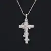 Accesorios Europeos y Americanos de Hip-Hop Transfronterizos Colgante Cruz Grande con Espinas, Joyería Retro Moderna con Circonita Personalización