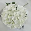 Pastoral grande única hortênsia flor artificial casamento decoração suave fábrica de flores falsa 90 peças pétala hortênsia salão de casamento arranjo de flores guia rodoviário