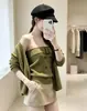 Conjunto de dos piezas de punto retro estilo coreano para mujer, nuevo diseño otoño/invierno con top sin tirantes y cárdigan
