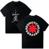 Camiseta Retro de Algodón de la Banda Red Hot Chili Peppers para Hombre, Verano Casual, Transpirable, Unisex, Manga Corta, Comodidad, Camiseta Y2