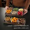 Plato de frutas para sala de estar, mesa de centro para el hogar, plato de aperitivos de frutas secas, melón, dulces, caramelos, refrescos, plato de aperitivos de vidrio, caja de almacenamiento
