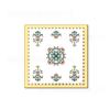 Venta al por mayor de fábrica transfronterizo patrón geométrico retro francés posavasos cuadrado americano para el hogar cerámica absorbente aislamiento térmico mantel individual