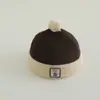 Boina de Bebé con Logo Cuadrado Simple Gorra de Pana Cálida para Exteriores Elegante Versátil Sombrero Hip-Hop Infantil Exportación