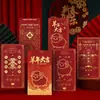 Fábrica de Shenzhen Año del Cordero 2027 Sobres Rojos Personalizados con Estampado Dorado Bolsas de Dinero de la Suerte para Año Nuevo Bolsas Creativas Personalizadas para Sobres Rojos