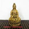 Guanyin Lótus Sentada em Latão Grande, Médio e Pequeno Guanyin Enviando Filho Estátua de Guanyin Artesanato Ornamentos