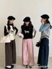 Chaleco de Punto Bordado con Cachorro de Cuello Redondo Estilo Coreano para Mujer Otoño e Invierno Nuevo Estilo Perezoso Holgado Chaleco Suéter para Superponer