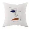 Fronha de almofada decorativa minimalista para casa Arte abstrata Morandi almofada de pelúcia para sofá almofada lombar fronha personalizável com padrão DIY