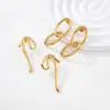 Set de Collar Abstracto con Lazo Chapado en Oro de Acero de Titanio de Lujo Ligero Cadena para Clavícula Versátil de Moda Joyería con Sentido de Diseño de Nicho