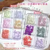 Conjunto de Decoração para Unhas Artísticas Coração Fosco que Muda de Cor com 6 Peças Novo Transfronteiriço Pedras Strass em Formato de Coração de Resina Acessórios para Unhas DIY