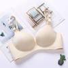 Conjunto de Lingerie Feminina Sem Costura de Peça Única Sutiã Sem Aros Push-Up Top Sexy Parte Inferior Fina Sutiã Pequeno Decote V Profundo