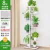 Prateleira de flores para sala de estar, piso, varanda interna, prateleira de ferro multicamadas, planta de rosa verde, atacado de flores