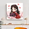 30*30 Nueva Pintura al Óleo Digital Serie de Dibujos Animados de Niña Linda Pintura Decorativa Venta al por Mayor Arte de Pared Pintura Acrílica de Alta Calidad