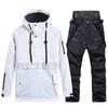 Nuevo traje de esquí de snowboard para hombres y mujeres, traje de invierno cálido y grueso, traje de esquí de estilo coreano, traje doble