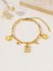 Pulsera redonda distintiva de estilo hip hop de acero de titanio de moda, estilo coreano, popular en Internet, estilo frío, para estudiantes y novias.