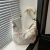 Bolsa Minimalista de Ombro Único para o Dia a Dia Primavera 2026 Veludo Cotelê Novo Estilo Coreano Laço Fashionable Casual Bolsa de Axila