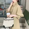 Gabardina corta de alta gama, moderna y elegante para mujer, única y hermosa, juvenil y de nicho, abrigo de otoño estilo coreano