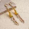 Pendientes de gancho de resina con forma de hoja ovalada y pluma, transfronterizos europeos y americanos, pendientes frescos y sencillos de verano, pendientes de diseño nicho para mujer