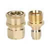 Salida de agua a alta presión para máquina de lavado de autos, conector de conexión rápida de cobre grueso M22x1.5, accesorios de conexión rápida de cobre para máquina de limpieza