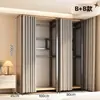 Arara de Roupas, Arara de Chão para Quarto, Arara Integrada para Closet Aberto, Unidade de Prateleira de Metal, Pode Ser Combinada com um Guarda-Roupa