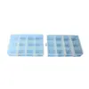Caixa de Armazenamento Multifuncional à Prova de Poeira com 12 Compartimentos Removíveis Caixa de Plástico Transparente PP Caixa de Armazenamento para Mesa de Nail Art Caixa de Exibição Dividida