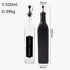 Venta al por mayor del fabricante Botella cuadrada de vidrio para aceite Botella para salsa de soja y vinagre para el hogar Botella vacía Frasco para condimentos Juego de botellas de aceite comestible para uso en la cocina